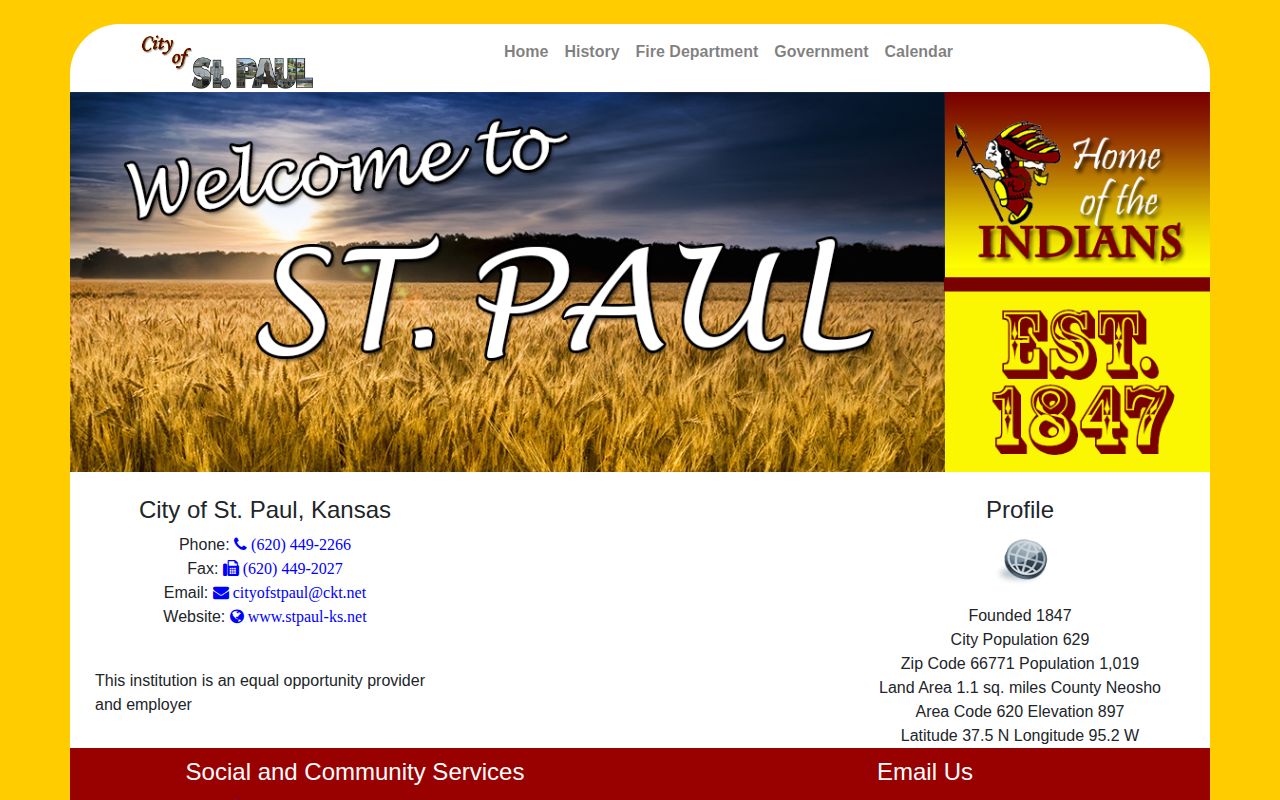 Official St. Paul Kansas city website